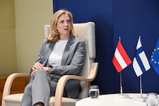 Außenministerin Beate Meinl-Reisinger in Helsinki