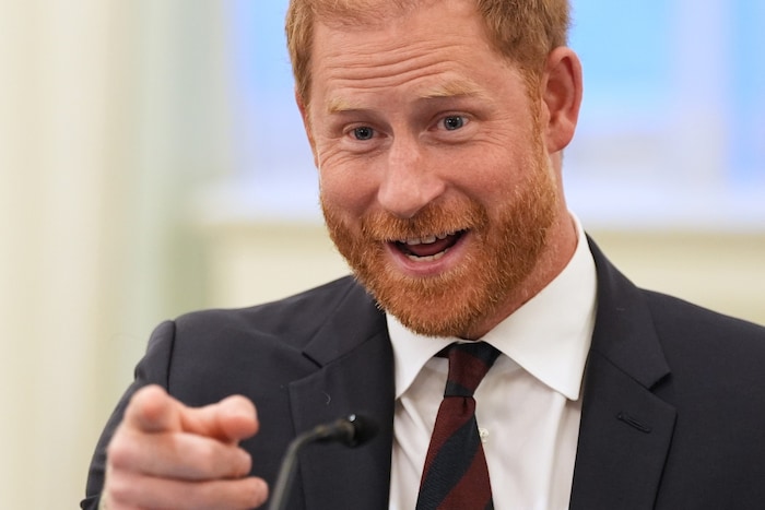 Bei der Diskussionsrunde zeigte sich Harry regelrecht vergnügt.
