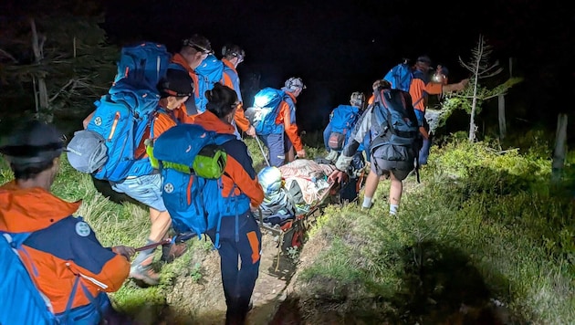 Der Einsatz auf 2000 Metern Seehöhe dauerte ungefähr zweieinhalb Stunden.