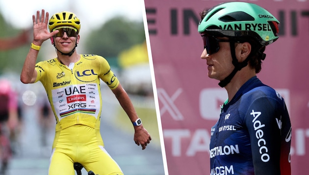 Tadej Pogacar (links) ist der klare Favorit bei der Vuelta, doch Felix Gall plant den großen ...