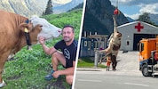 Ende Juli war der Hubschrauber nach dem Drama gefordert (rechtes Bild). Hobbybauer Robert ...