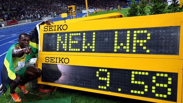 2009 lief Bolt in Berlin 100-Meter-Weltrekord.
