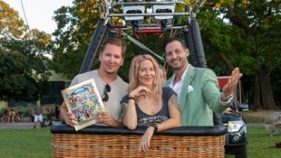 Clemens Trischler, Simone Lugner und Christopher Dengg trauten sich sogar in den Korb. Doch der ...