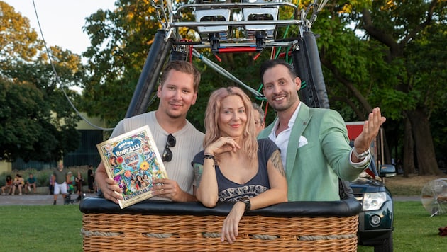 Clemens Trischler, Simone Lugner und Christopher Dengg trauten sich sogar in den Korb. Doch der ...