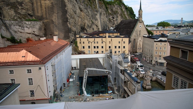 Blick auf die Baustelle.