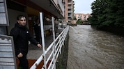 Der Fluss Hochwasser Rupinaro in Ligurien führte Hochwasser.