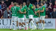 Der SK Rapid bejubelte den späten Ausgleichstreffer gegen Hearts.