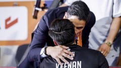 Der niederländische Ministerpräsident Rob Jetten küsste bei der Hockey-WM den argentinischen ...