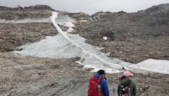 Der Forni-Gletscher bei Bormio in der Lombardei hat in den vergangenen Jahrzehnten massiv an Eis ...