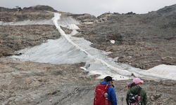 Der Forni-Gletscher bei Bormio in der Lombardei hat in den vergangenen Jahrzehnten massiv an Eis ...