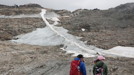 Der Forni-Gletscher bei Bormio in der Lombardei hat in den vergangenen Jahrzehnten massiv an Eis ...