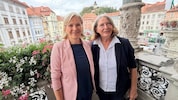 Weiter die Chefinnen in der Stadt: Bürgermeisterin Elke Kahr (re.) und Stellvertreterin Judith ...