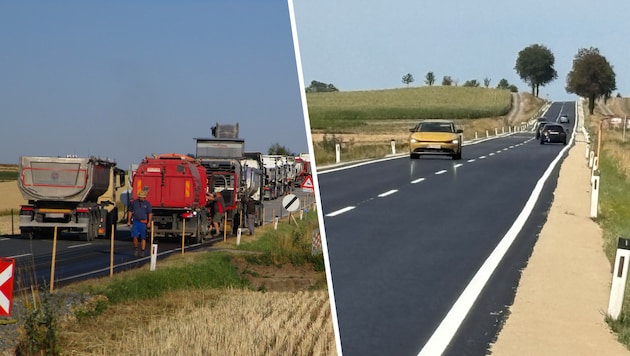 „Hingepfuscht“ soll laut vielen Lenkern die Sanierung eines Abschnitts der Bundesstraße 2 in ...