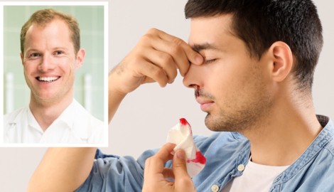 HNO-Arzt Dr. Stefan Edlinger gibt Tipps, was man selbst bei Nasenbluten tun kann.
