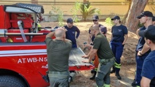 50 Kameraden helfen auf Sardinien. Sie sind rund 30 Kilometer nördlich von Cagliari stationiert.