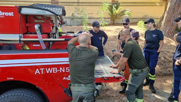 50 Kameraden helfen auf Sardinien. Sie sind rund 30 Kilometer nördlich von Cagliari stationiert.