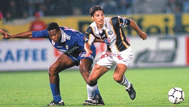 Nur im Juli 1997 gelang kein Sieg. Damals mussten sich Ivo Vastic (o.) & Co. in Lustenau mit ...