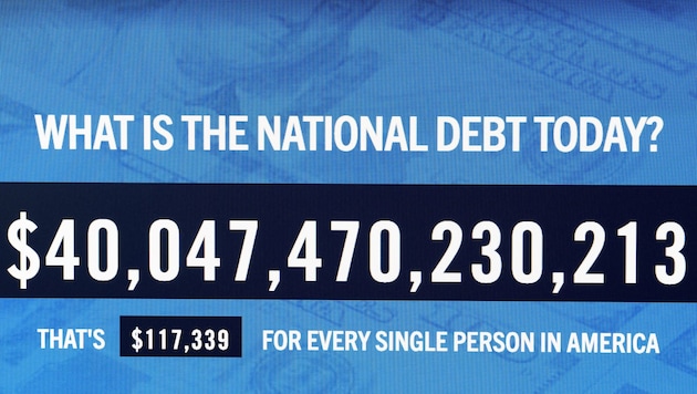 Erstmals über 40 Billionen Schulden in den USA: Das entspricht 117.000 Dollar pro US-Amerikaner.