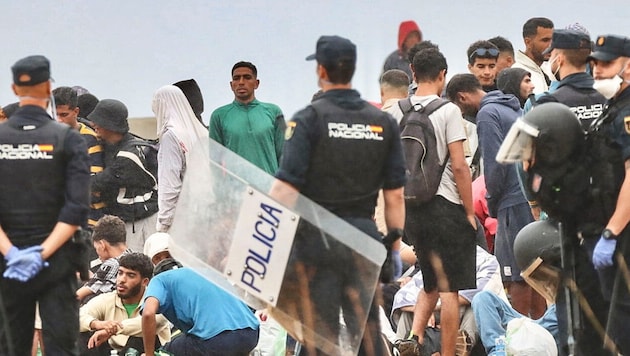 Migranten in Ceuta