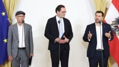 Marterbauer, Totschnig und Bernhard präsentierten die neuen Einigungen, für die es bereits ...