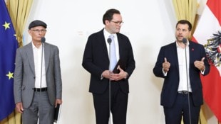Marterbauer, Totschnig und Bernhard präsentierten die neuen Einigungen, für die es bereits ...