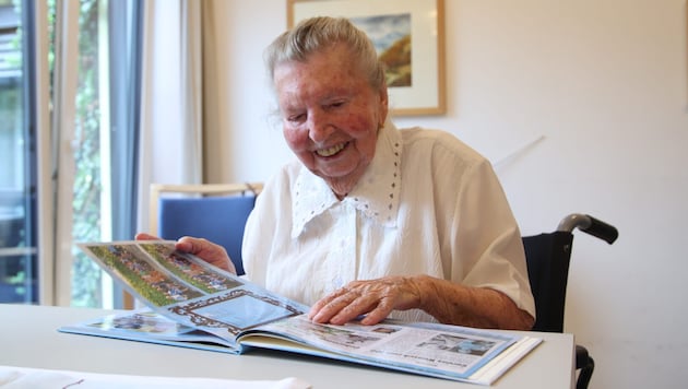 Sie blättert gerne in Erinnerungen: Gerda Holzleitner