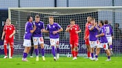Christian Gebauer (4. v. li.) erzielte den Ausgleich für die Austria.