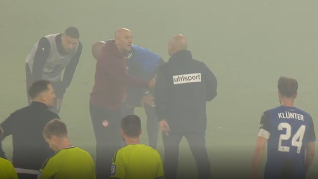 Einen Trainer-Handschlag gab es nach der emotionsgeladenen Partie nicht.