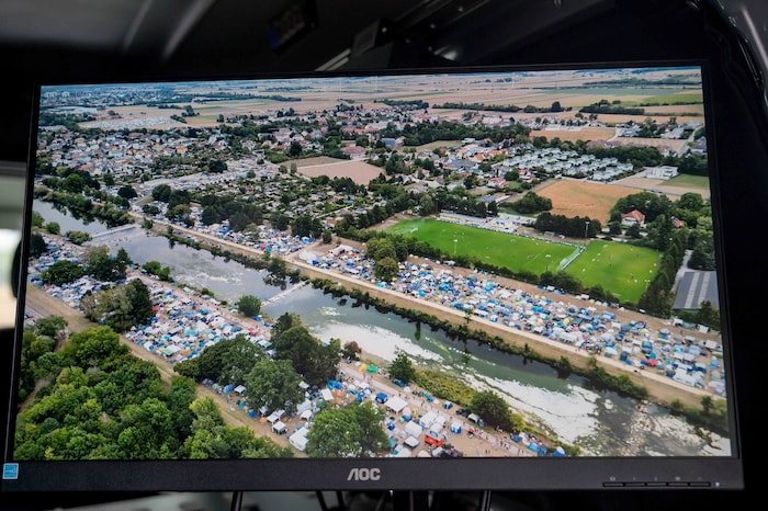 Auch der Campingplatz wird von der Luft aus beobachtet.