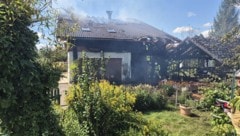 Der Dachstuhl stand in Flammen.