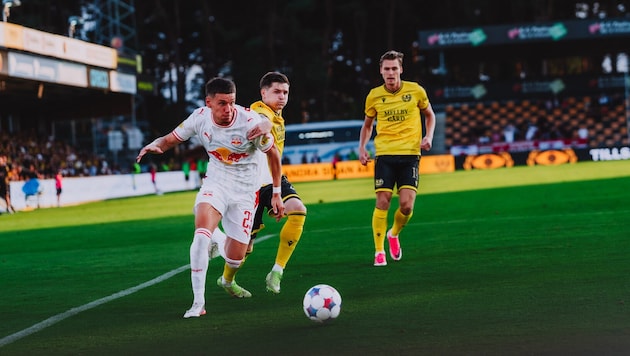 Damir Redzic beim Spiel des FC Red Bull Salzburg gegen Mjällby AIF.