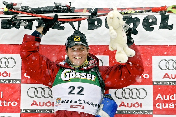 Maier feierte 521 Tage nach seinem Horror-Unfall seinen Sieg in Kitzbühel.
