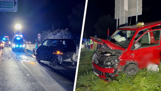 An beiden beteiligten Fahrzeugen entstand massiver Sachschaden.
