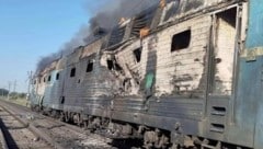 Der Zug 147 nach Odessa wurde von einer Drohne getroffen. 