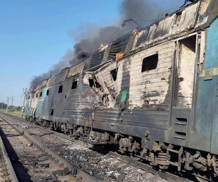 Zuletzt hatte eine russische Drohne einen Zug nahe Odessa getroffen.