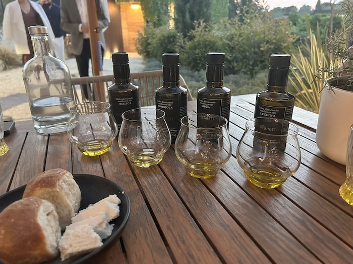 Das hauseigene Olivenöl landet natürlich ebenfalls bei einer Verkostung auf dem Tisch.