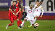 Marco Sahanek (li. hier noch im Admira-Dress) trifft zum Stadtliga-Auftakt für Helfort im ...