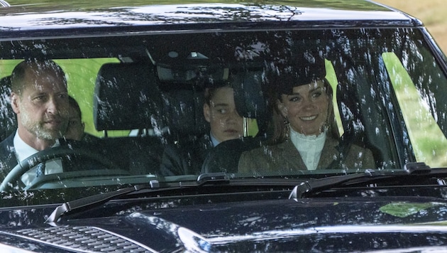 Prinz William und Prinzessin Kate besuchten gemeinsam mit ihren Kindern am Sonntag einen ...