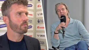 Michael Carrick (li.) und Jan Age Fjörtoft