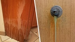 Möbel, Fliesen und Türschloss wurden schwer in Mitleidenschaft gezogen.