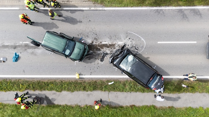Luftbild des Unfallorts.