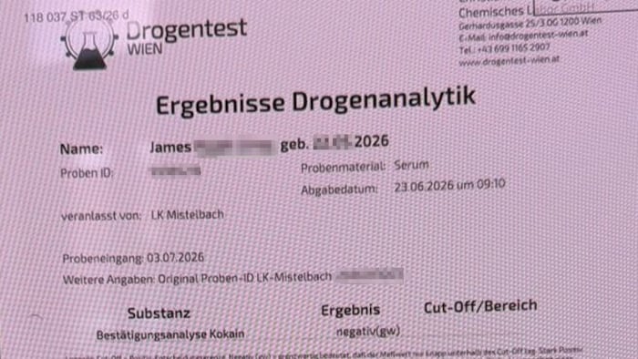 Mehrere Drogentests wurden vorgenommen.