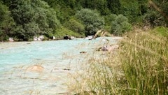 Die Soča bei Bovec in Slowenien: Für einen 56-jährigen Steirer endete ein Badeausflug am Sonntag ...