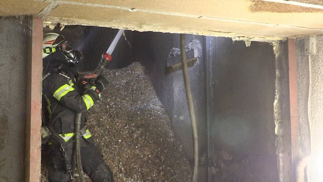 Die Feuerwehr brachte das Feuer schnell unter Kontrolle.