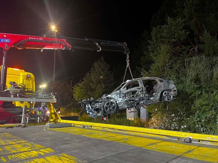 Schließlich barg der Abschleppdienst den Pkw,