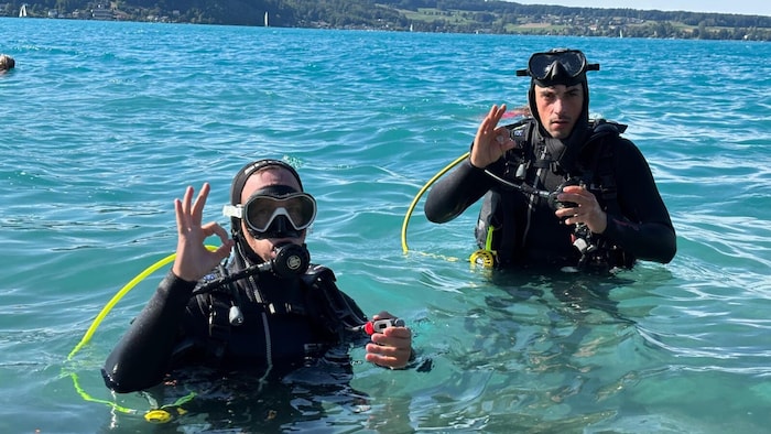Johnny Rohrweck (l.) und Co. waren auch unter Wasser schnell.