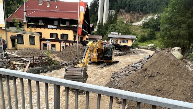 Starkregen hinterließ 2024 in Kremsbrücke eine Spur der Zerstörung.