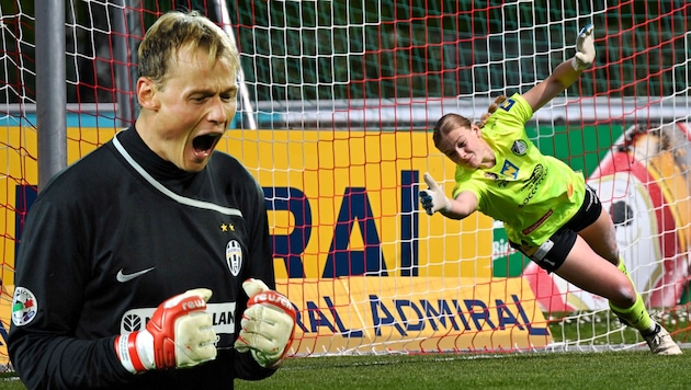 Wandelt auf den Spuren von Alex Manninger (li): Larissa Rusek (re).