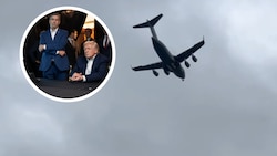 Der Landeanflug der US-Transportmaschine auf Moskau wurde gefilmt.