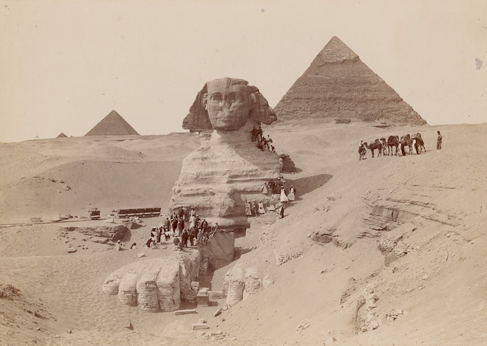 Anton Silberhuber: Pyramiden & Sphinx, Ägypten, 1890.